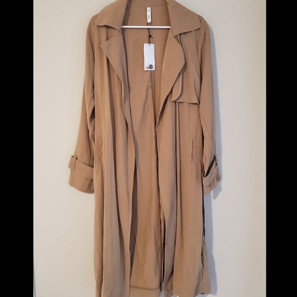 Mango Jackets & Blazers - NWT Mango Flowy Trench Coat - Midi Length - Size Large